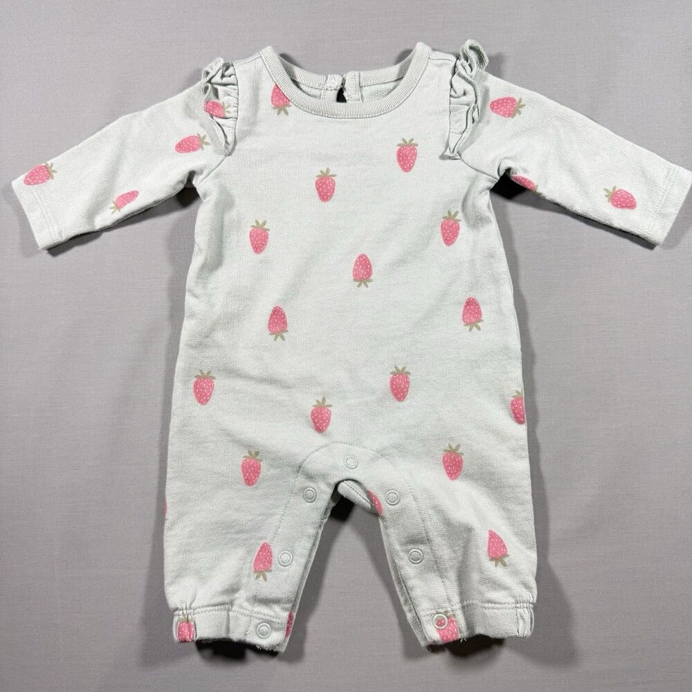 Baby Girl Clothes Just One You Carter's Newborn Green Strawberry Outfit